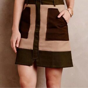 ANTHROPOLOGIE HOLDING HORSES MINI SKIRT SIZE 6 EUC
